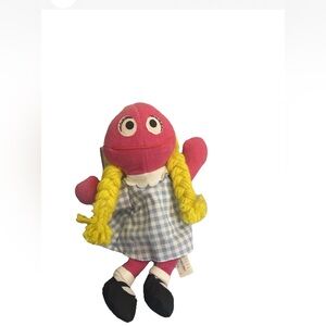 Tyco Sesame Street Beans Betty Lou 8" Vintage 1997 Stuffe Plush Stuffed Doll Toy